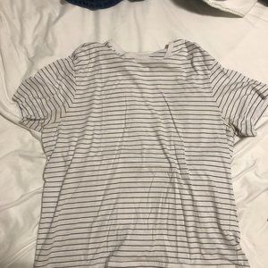 Banana Republic Navy/White Striped Shirt - XL